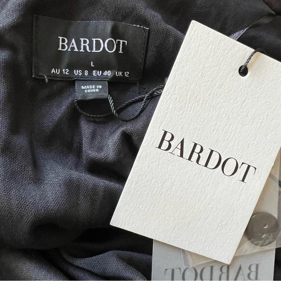 New! Bardot Black Spaghetti Strap Sequin Mini Dress nwt 26203 - Picture 8 of 10